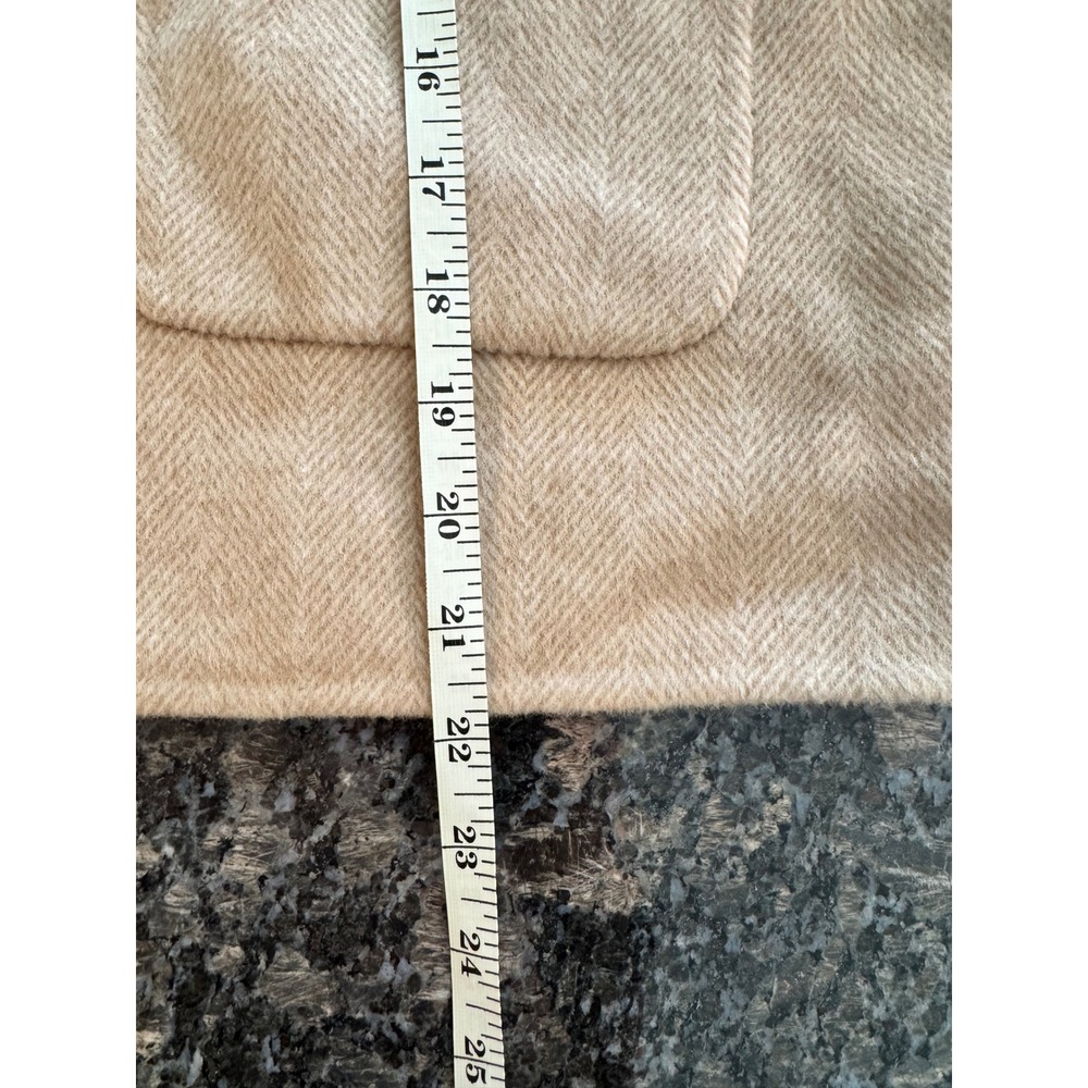Sezane Mia Jacket Chevrons Taupe Wool Blend Herringbone Shacket US 4 FR 36 NEW - Picture 8 of 10